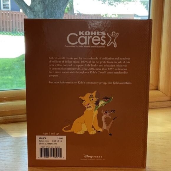 Kohls Cares Disney Hard Cover The Lion King Book - Picture 3 of 4